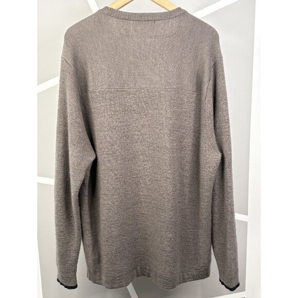 Smartwool Cheyenne Creek Crewneck Sweater Merino Wool Blend Taupe Men’s XXL - Picture 2 of 14